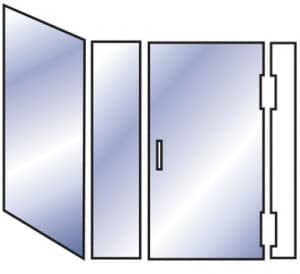 Right-Angle Swing Door with Two Panels project planning example