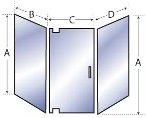 Neo-Angle Pivot Shower Door project planning example