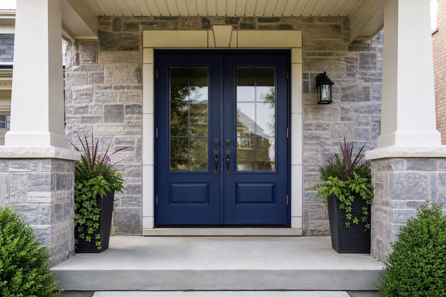 Wide double-door entrance on a Brampton-area home