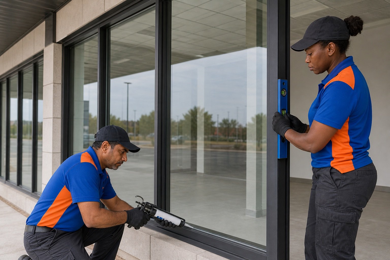 Site conditions considered for emergency commercial glass repair
